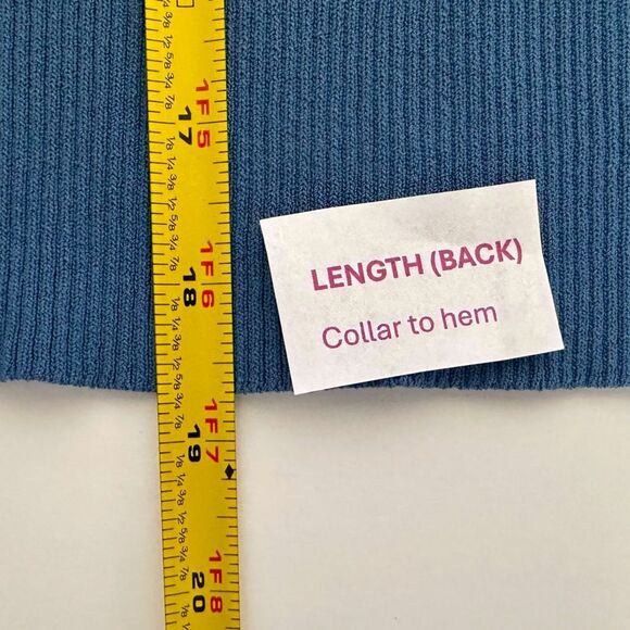 ZARA Turtle Neck One Sleeve Top Blue Size S - Picture 8 of 9